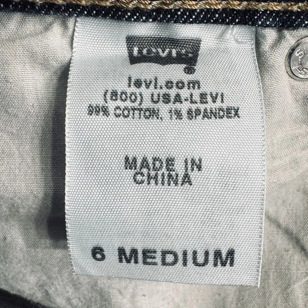 Y2K Levis 512 Perfectly Slimming Bootcut Jeans 6 (27x30.5) Blue Denim Womens - Picture 4 of 8